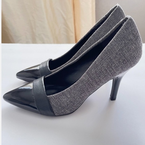 Marbella Shoes - Marbella Heels 3 inches, color black and Grey, size 8 medium, Pre owned $15.00